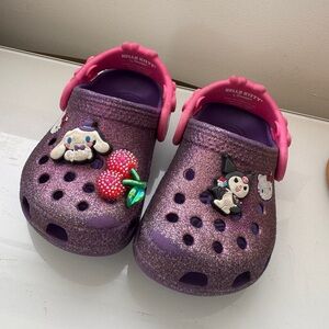 Hello Kitty Purple Pink Slippers with Glittery Finish